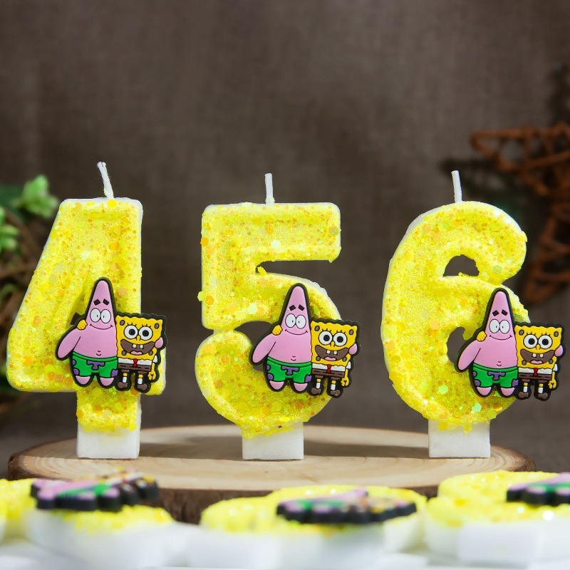 Holiday Candle Set - SpongeBob SquarePants Digitale Zahlenkuchenkerzen Geburtstags- &