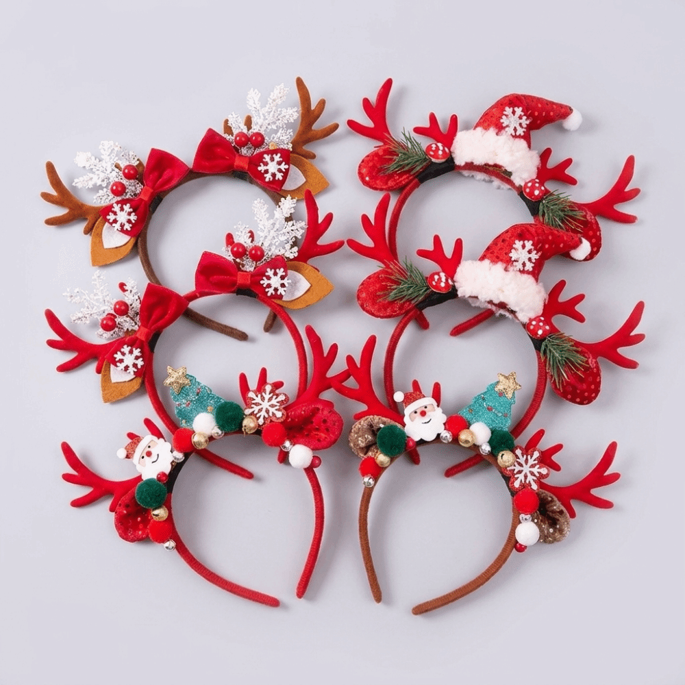 Niedliches rotes Samt-Haarband – Reindeer Antlers Headband Bewertung und Preis