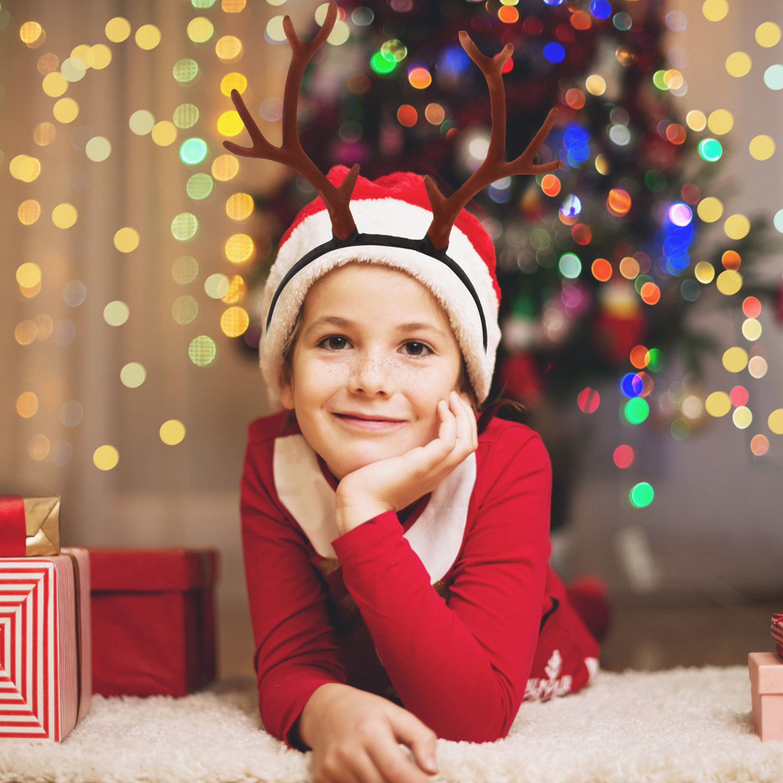 Beflocktes Rentiergeweih-Stirn – Reindeer Antlers Headband Bewertung und Preis