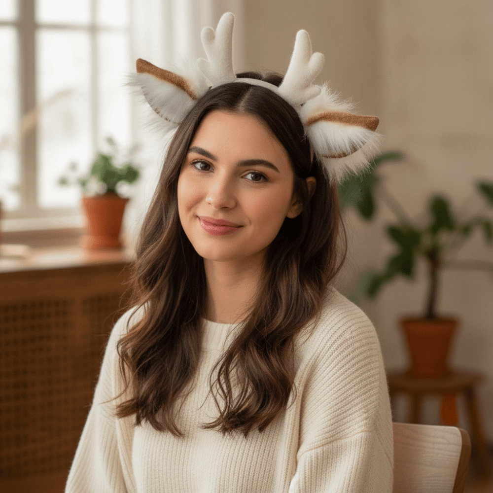 Hirschgeweih-Stirnband Handgef – Reindeer Antlers Headband Bewertung und Preis
