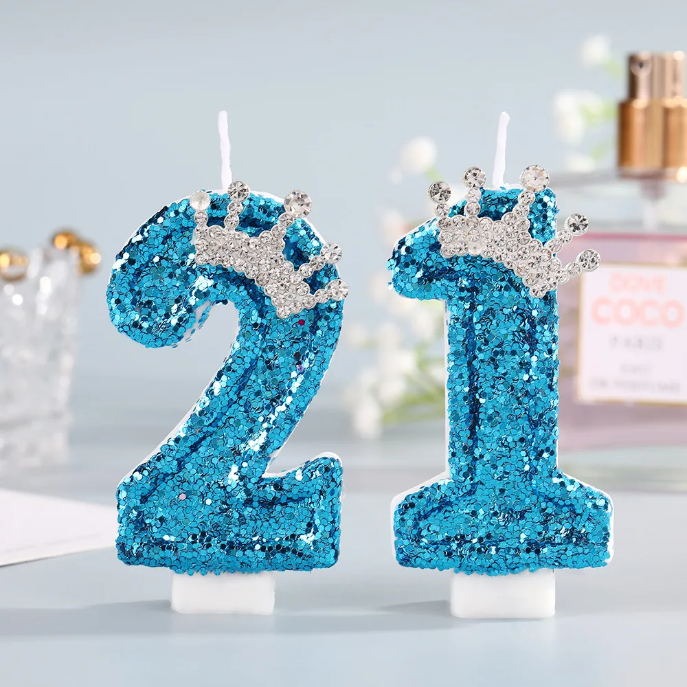 Blaue Kronen-Geburtstagskerzen – Holiday Candle Set Bewertung und Preis