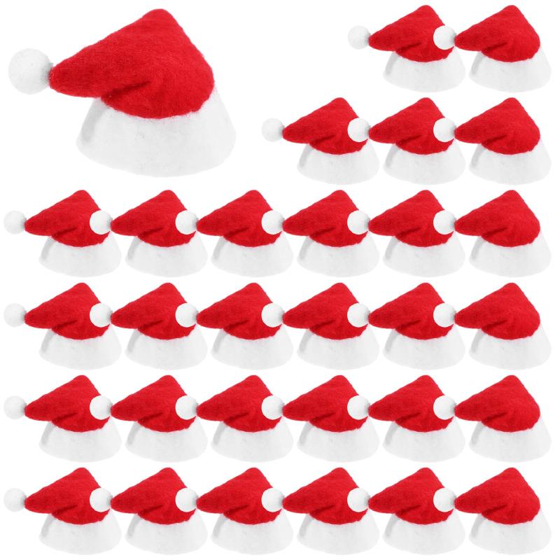 NEU 30 STK. Mini-Weihnachtsman – Santa Hat Plush Bewertung und Preis